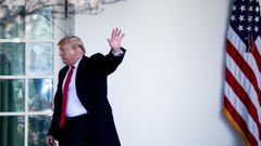 Donald Trump tras anunciar la apertura temporal del Gobierno