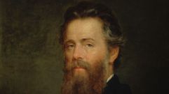 Detalle del retrato del escritor Herman Melville que en 1870 realiz el pintor estadounidense Joseph Oriel Eaton