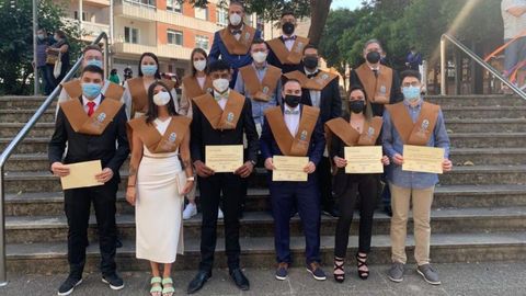La �ltima promoci�n de Ingenier�a Agraria, durante su acto de graduaci�n en el campus de Ourense