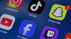 Iconos de aplicaciones de redes sociales.