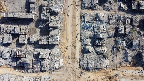 La localidad palestina de Yabalia, en el norte de la Franja de Gaza, totalmente arrasada.