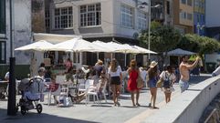Ambiente en Malpica, este martes