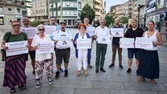 Protesta del BNG ayer en Vilagarc�a