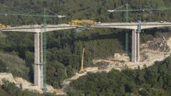 Las obras del viaducto, en el a�o 2008.