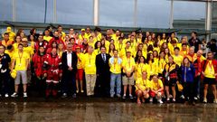 Negreira, con los voluntarios de la Tall Ships Race