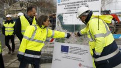 La conselleira, con el alcalde eum�s detr�s, visit� las obras en enero de 2020