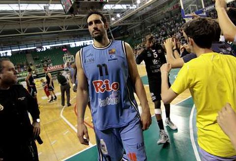 Manu G�mez, tras uno de sus �ltimos partidos, en C�ceres en el play off de la pasada campa�a.