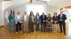 Asistentes � sinatura do convenio, que tivo lugar no Pazo de Montenegro