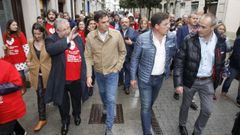 Pedro Snchez en el 2015 paseando por la Ra da Raa de Lugo