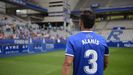 Oswaldo Alanis Real Oviedo Carlos Tartiere.Alanis, durante su presentacion con el Real Oviedo