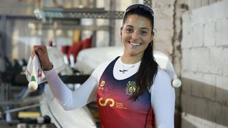 Iria Jarama, en el Club de Remo San Felipe.