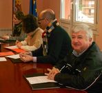 En primer t�rmino, Perfecto V�zquez; a su lado, Jos� Mu��o. 