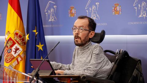 El portavoz de Unidas Podemos en el Congreso, Pablo Echenique.