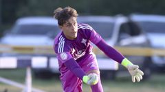 C�sar Fern�ndez en un partido de pretemporada con el Racing. 
