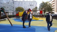 Reapertura del parque de la Praza 8 de Marzo, en Pontevedra, tras las obras de mejora 