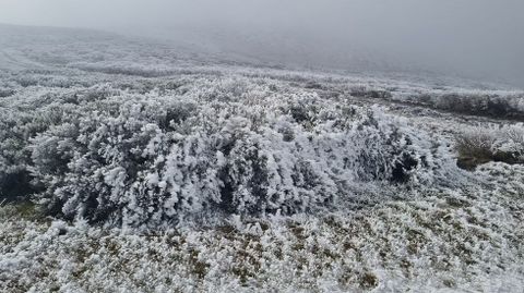 Primera nevada de la temporada en la estacin de esqu de Manzaneda.