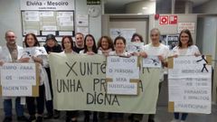 Imagen de archivo de una protesta de Atenci�n Primaria en el centro de salud de Elvi�a