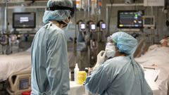 Imagen de la uci del Cl�nico, donde hay una persona con covid ingresada.