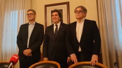 Manuel Carneiro (Atlante), Mart�n Fern�ndez Prado (presidente del Puerto de A Coru�a) y Manuel Sevillano (Atrevia).