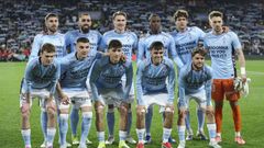 Formaci�n inicial del Celta ante el Real Madrid este viernes en Bala�dos.