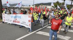 La plantilla inici� su protesta en el Puerto