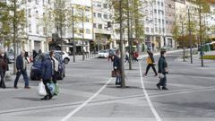El nuevo nudo de Concheiros genera muchas dudas entre los peatones y los muchos peregrinos que pasan por este punto, que es la entrada del Camino Franc�s a la ciudad