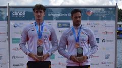 Rodrigo Germade, a la derecha, fue el �ltimo de los gallegos en conseguir medalla