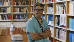 Francisco Muoz, ayer en la biblioteca del hospital mariano