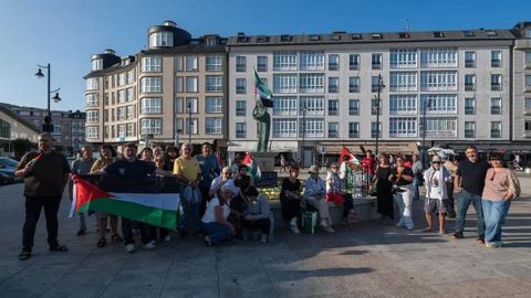 Movilizaci�n por Palestina en Cee, en imaxe de arquivo