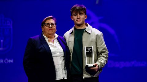 Sergio Veiga, premiado en la modalidad de ciclismo.