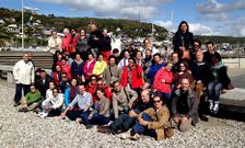 O integrantes da viaxe, en F�camp (Alta Normand�a), que fora o principal porto pesqueiro de Francia. 