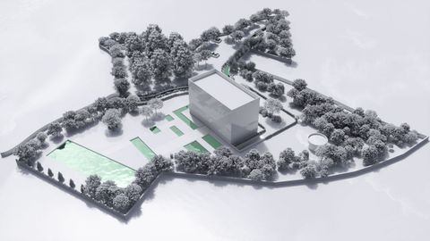 Recreaci�n del hotel balneario de lujo de As Caldas, en las riberas del Mi�o (Ourense)