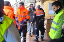 Preparativos de uno de los dispositivos de b�squeda que se desplegaron en Ferrol. 