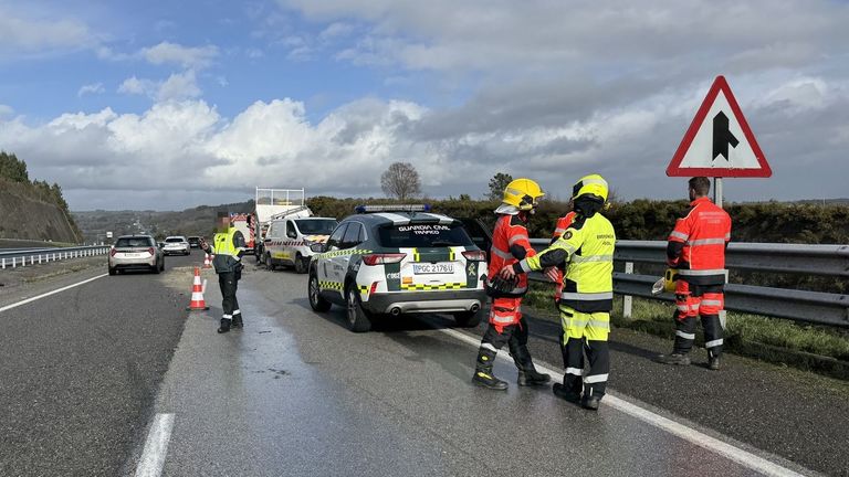 El accidente mortal de la A-8, en im�genes