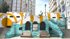 El proyecto de Taccone para la escalinata de Santa Luc�a, en A Coru�a