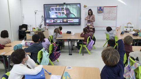 Unha clase de tecnolox&iacute;a nun colexio da provincia da Coru&ntilde;a nunha foto de arquivo