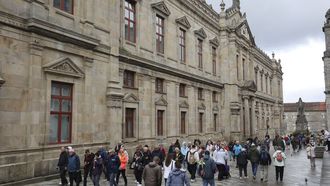 Facultade de Medicina de Santiago, en una foto del 6 de noviembre
