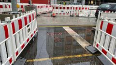 Paso de peatones del Sol y Mar inundado