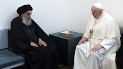 El papa Francisco se reuni a puerta cerrada con el ayatol Al Sistani, en un gesto histrico para acercar el islam y el Vaticano.