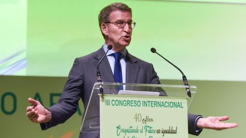 El presidente del PP, este mircoles en el III Congreso Internacional de la Asociacin de Familias y Medio Rural celebrado en Madrid