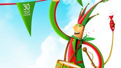 Un detalle del cartel ganador del concurso de Antroxu 2017, obra de Rub�n Lucas