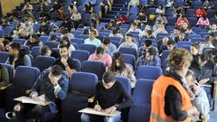 Imagen de las pruebas para polic�a local realizadas la primavera pasada en la AGASP en A Estrada 