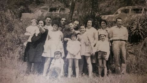 La familia Cid en Ourense, en una imagen de los años sesenta