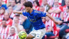 Pablo Agudn, en San Mams, durante el Athletic-Real Oviedo