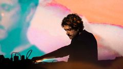 Adri�n Canoura, en uno de los conciertos de Baiuca