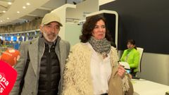 Imanol Arias y N�lida Grajales, en el aeropuerto