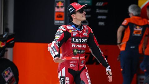 El piloto espa�ol, Marc M�rquez, durante el Gran Premio de Estados Unidos.