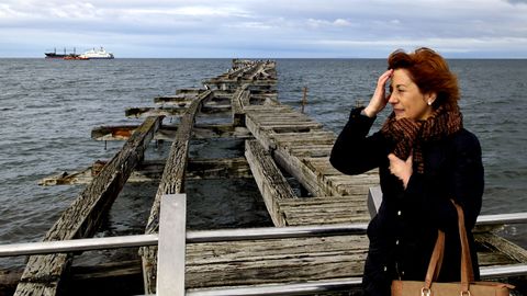 Carmen Moreno, en el Estrecho de Magallanes