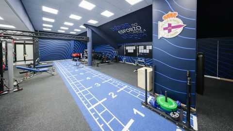 Gimnasio donde se ejercita el primer equipo masculino en el Dépor Training Center.