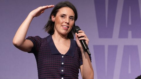 La eurodiputada de Podemos Irene Montero, en el cierre de campa&ntilde;a en las elecciones de Castilla y Le&oacute;n.